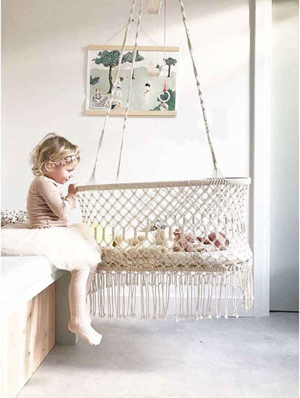 Organic Cradle Baby Hanging Bassinet